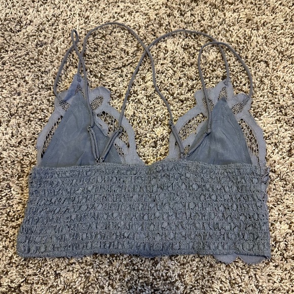 Free People Intimately FP One Adella Lace Bralette in Slate Grey - Picture 6 of 7